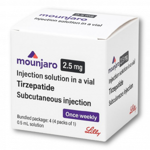 MOUNJARO 2.5 MG / 0.5 ML ( TIRZEPATIDE ) FOR SUBCUTANEOUS INJECTION 4 VIALS